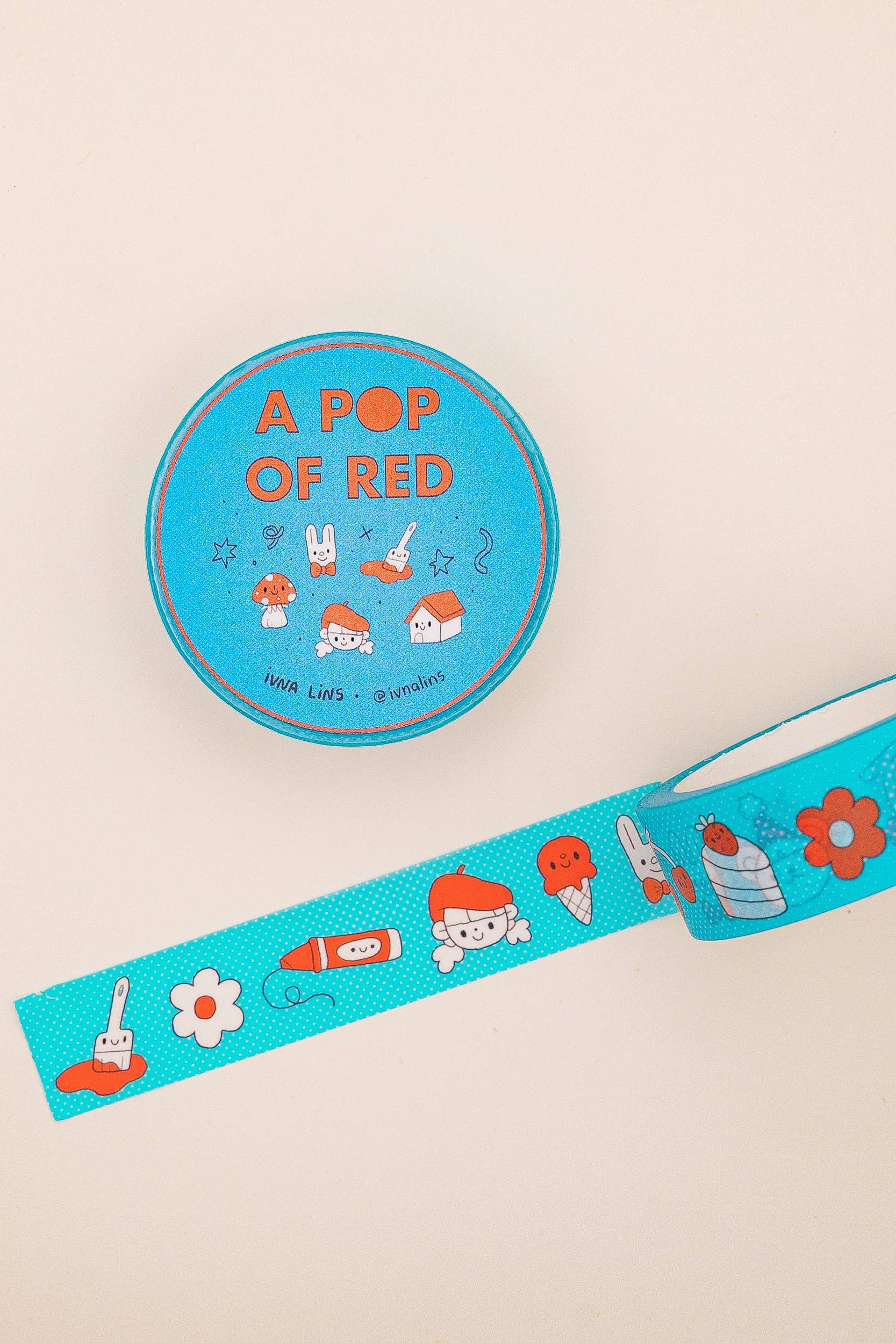 A Pop Of Red Washi Tape