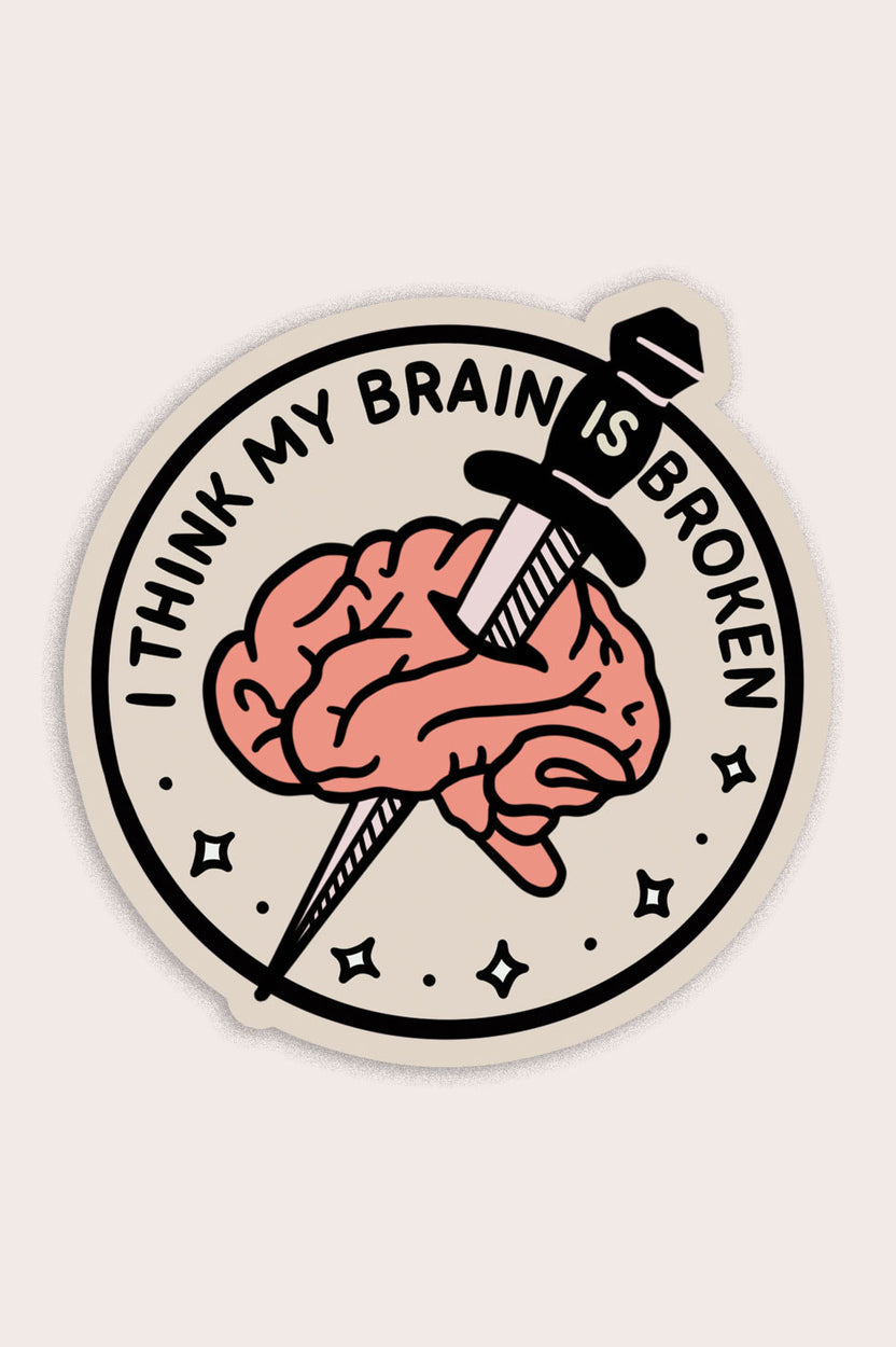 Autocollant 'Brain is Broken'