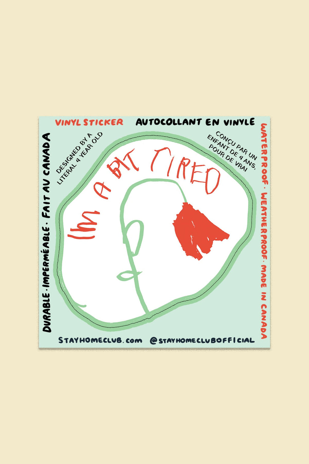Bit Tired Vinyl Sticker