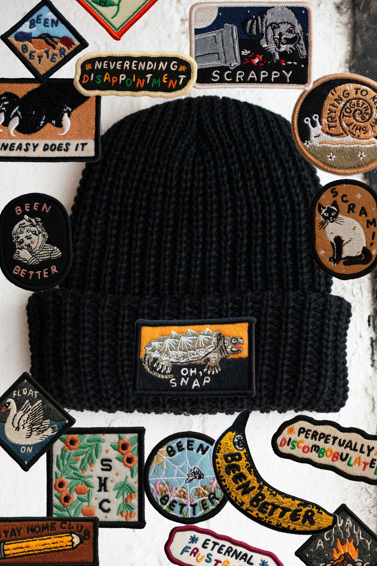 Tuque Large Mailles 'Choisis Ton Patch'