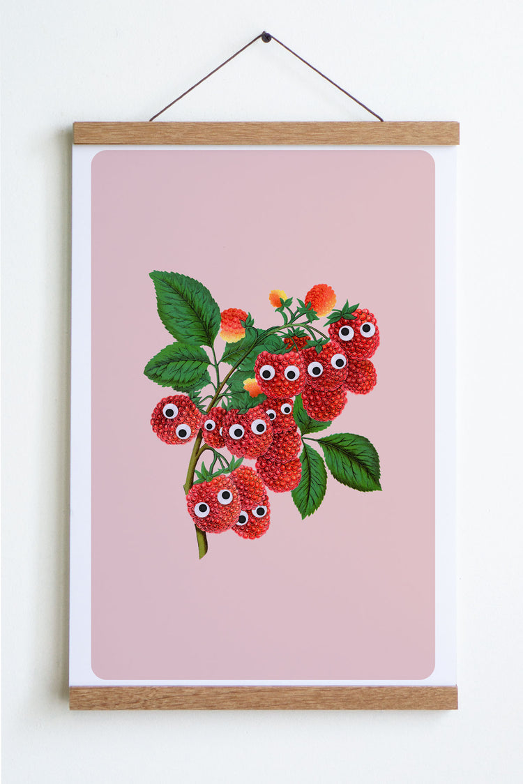 Affiche "Googly Raspberries"