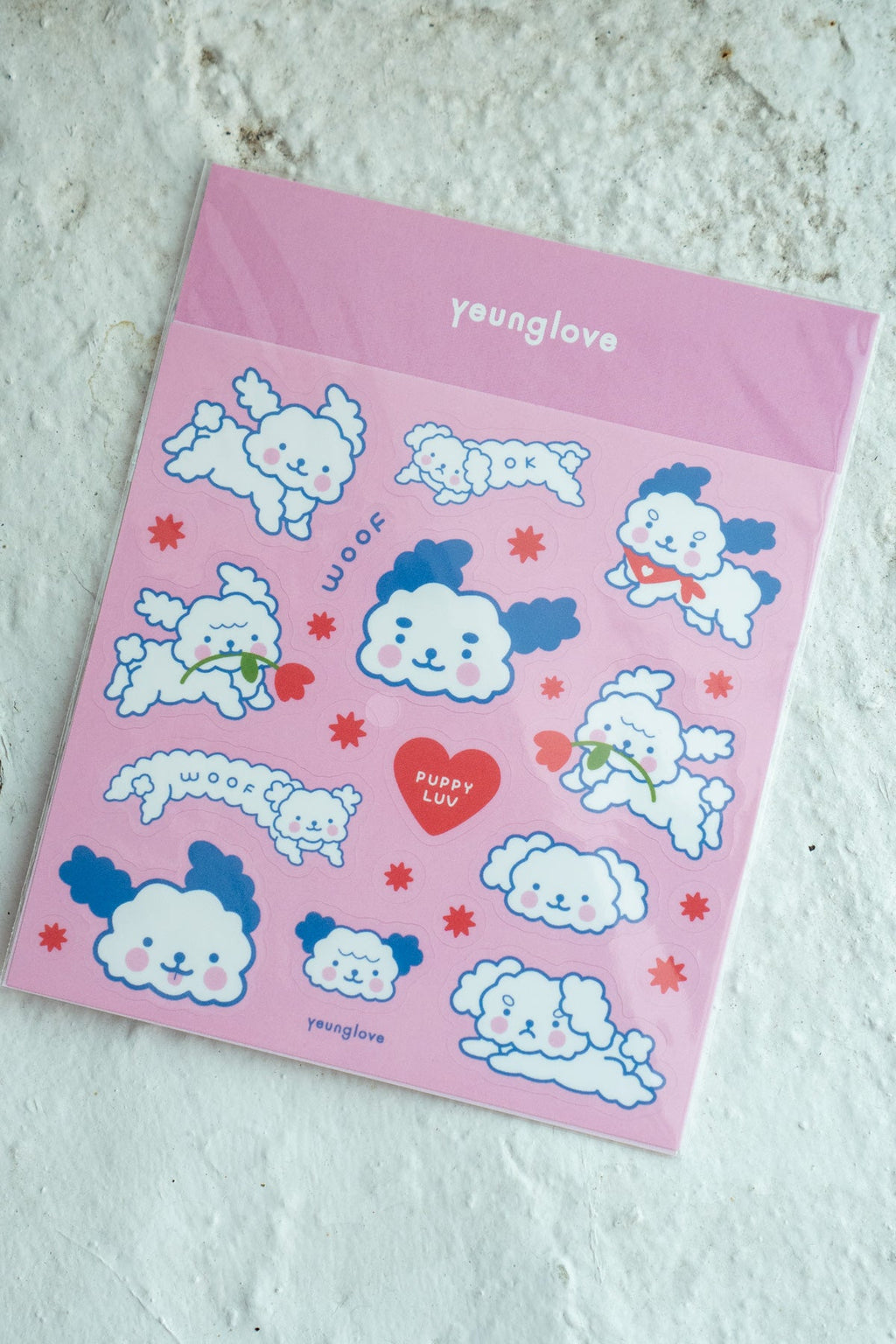 Feuille D'Autocollants 'Puppyluv'