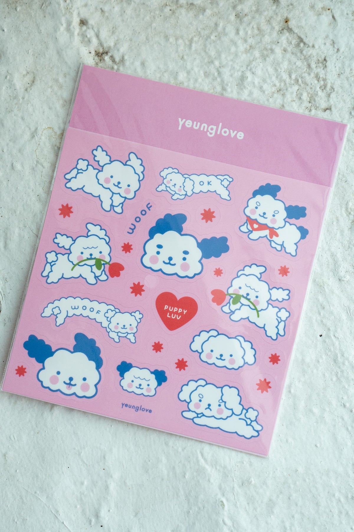 Feuille D'Autocollants 'Puppyluv'