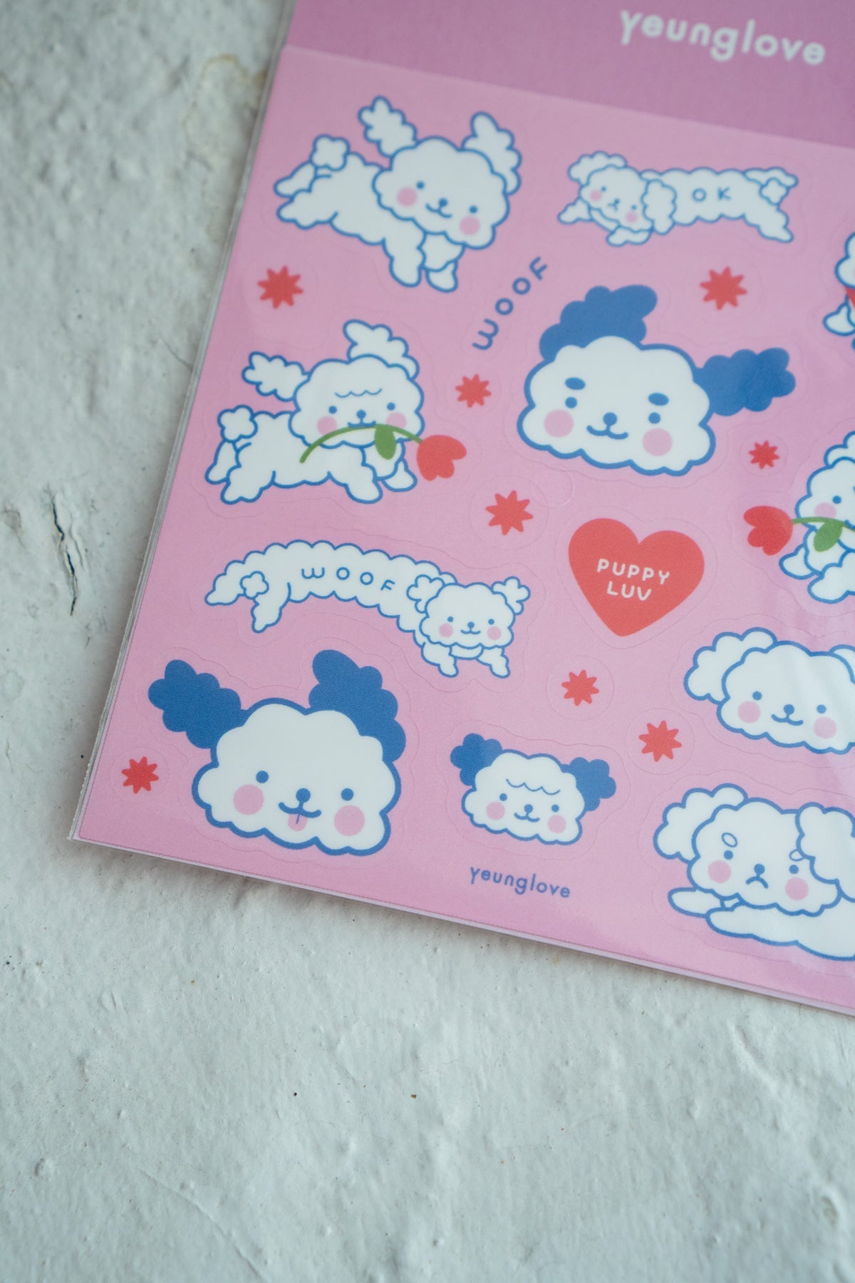 Feuille D'Autocollants 'Puppyluv'