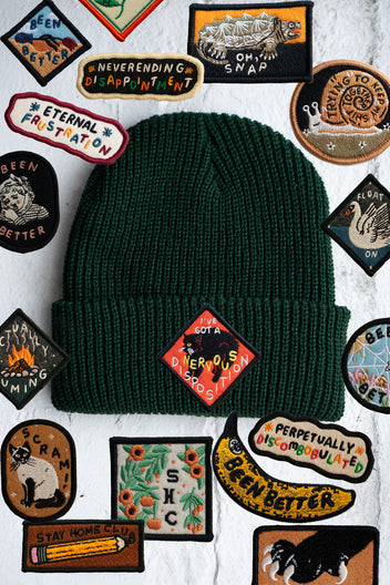 Tuque Mailles Perlées 'Choisis Ton Patch'
