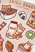 Feuille D'Autocollants 'Shiba Snacks